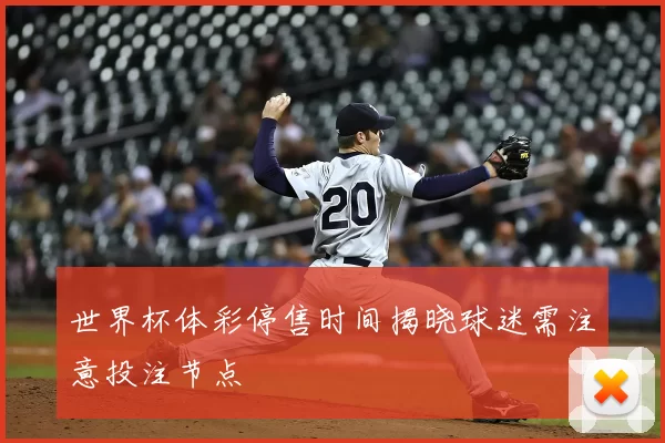 世界杯体彩停售时间揭晓球迷需注意投注节点
